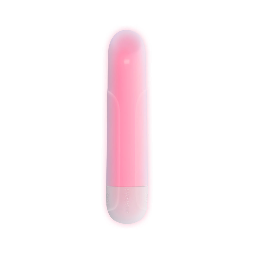 EVOLVED - SHINE ON GLOWING PINK VIBRATING BULLET WHITE/PINK