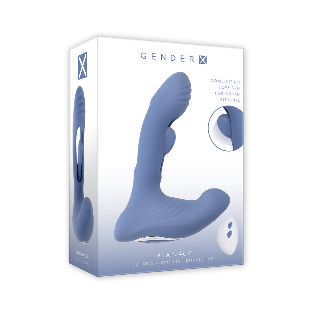GENDER X - FLAPJACK FLAPPER DUAL STIMULATOR BLUE