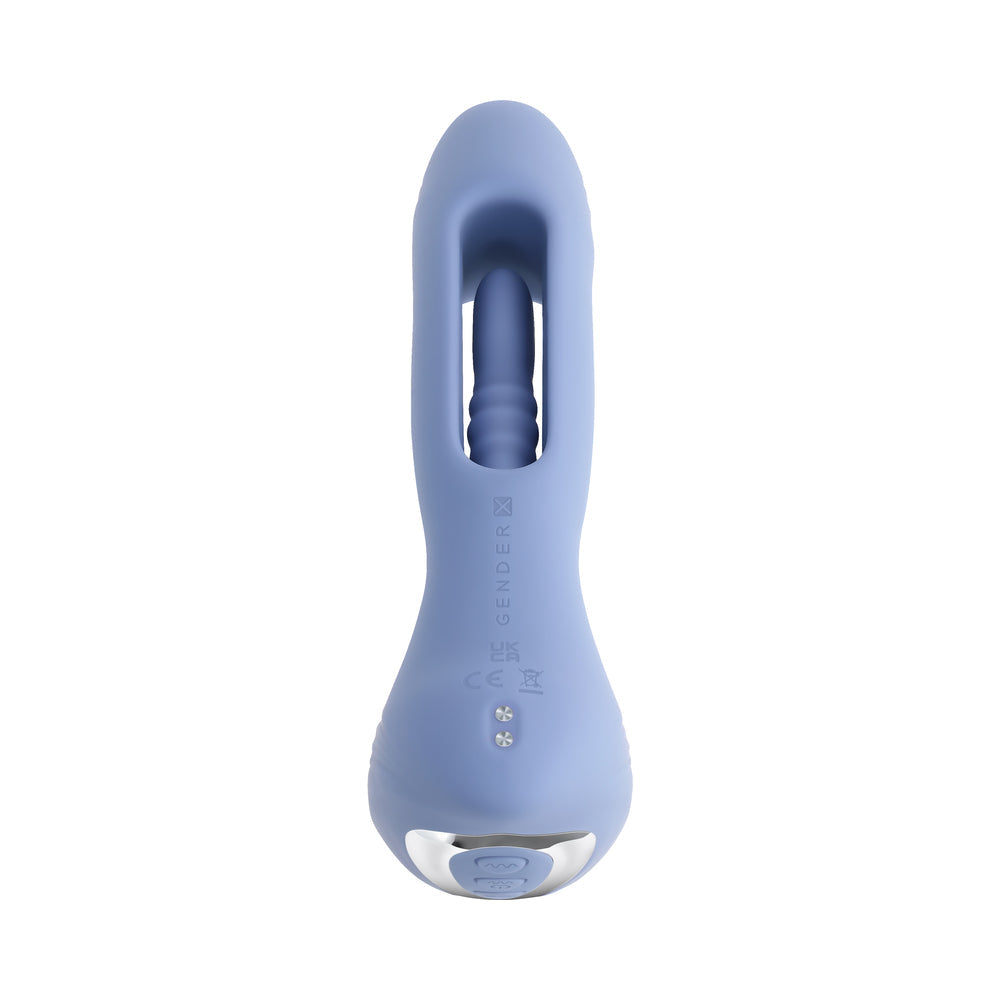 GENDER X - FLAPJACK FLAPPER DUAL STIMULATOR BLUE