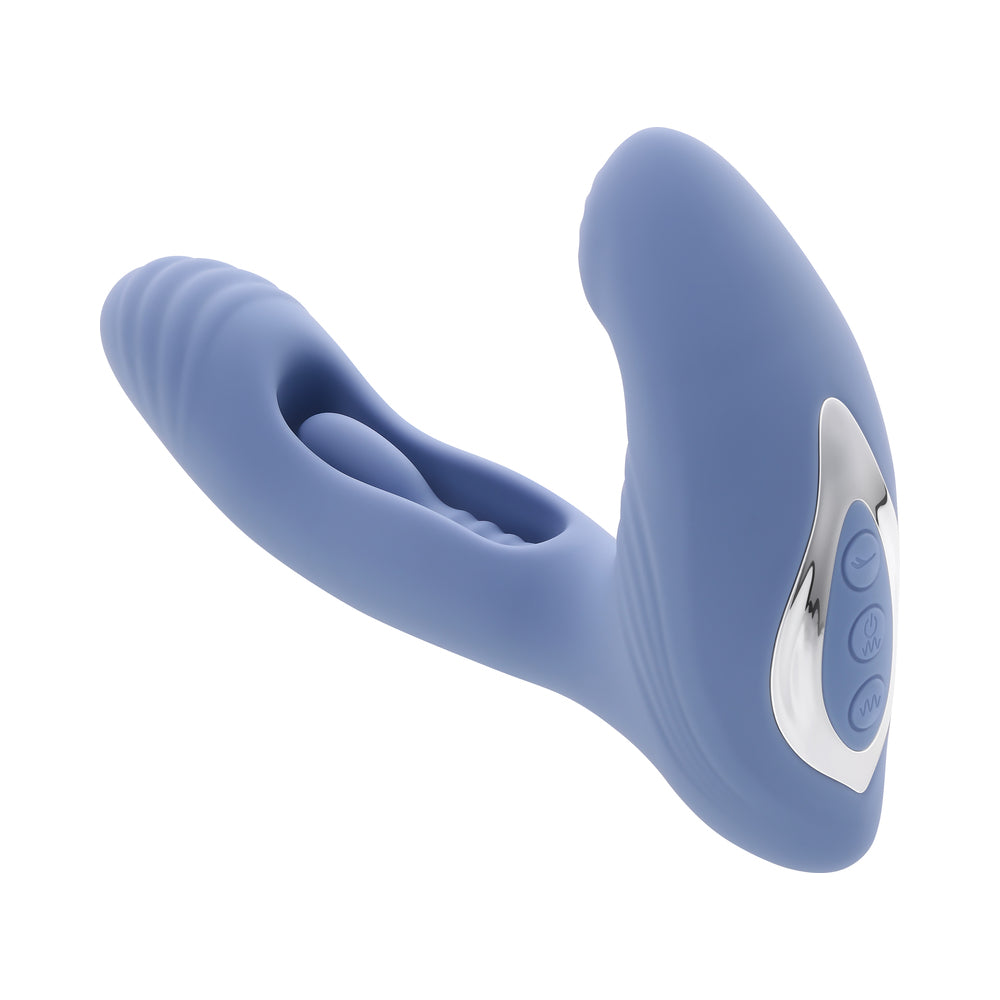 GENDER X - FLAPJACK FLAPPER DUAL STIMULATOR BLUE