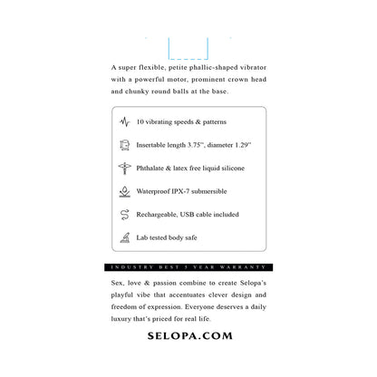 SELOPA - A BIT NUTTY FLOPPY PHALLIC MINI VIBRATOR PINK