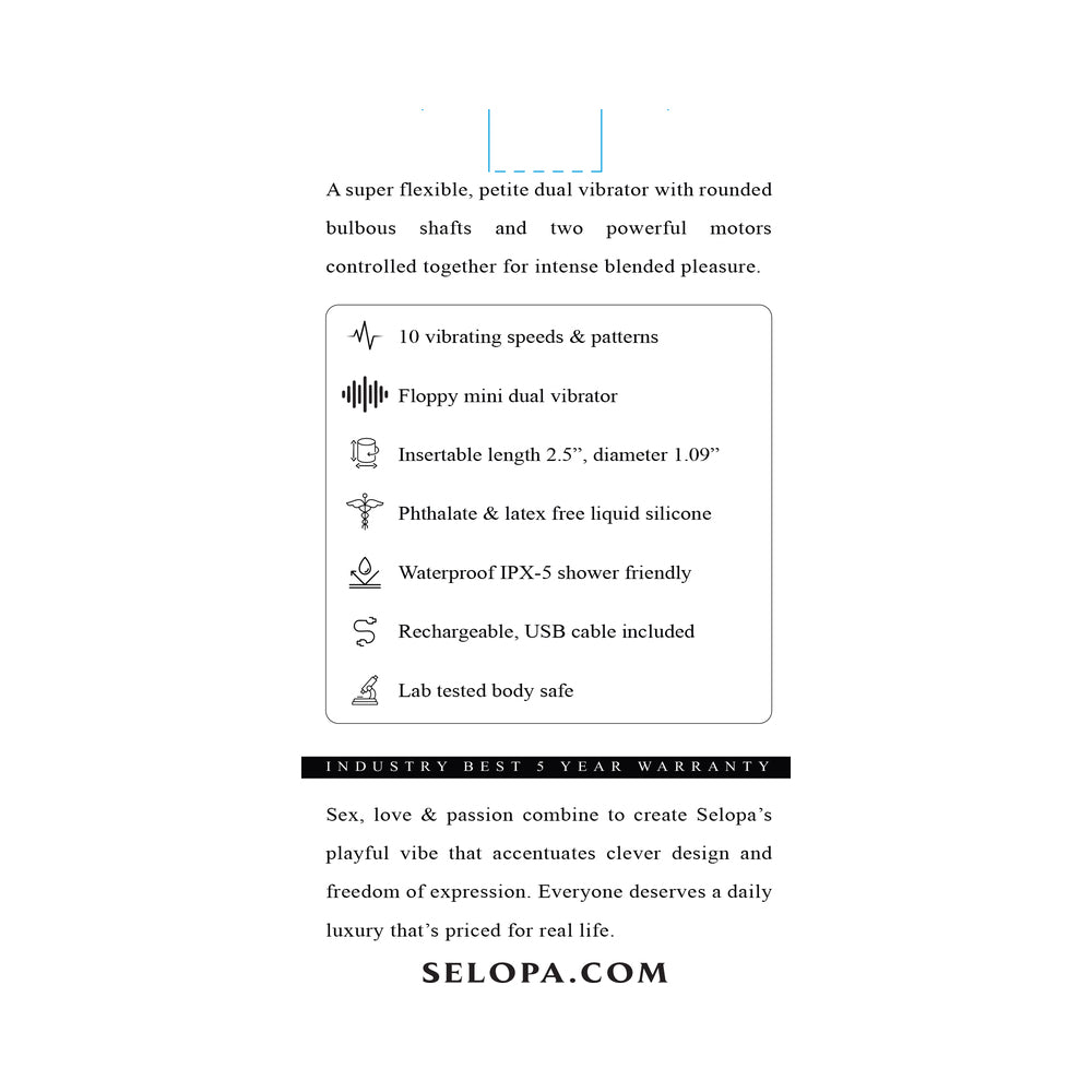 SELOPA - MY BUDDY FLOPPY MINI DUAL VIBRATOR PINK