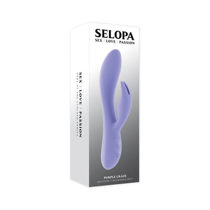 SELOPA - PURPLE CRAZE DUAL VIBE WITH EAR-SHAPED STIMULATOR PURPLE
