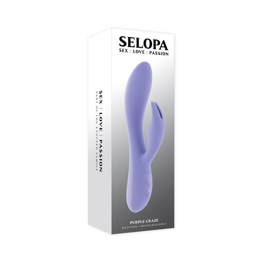 SELOPA - PURPLE CRAZE DUAL VIBE WITH EAR-SHAPED STIMULATOR PURPLE