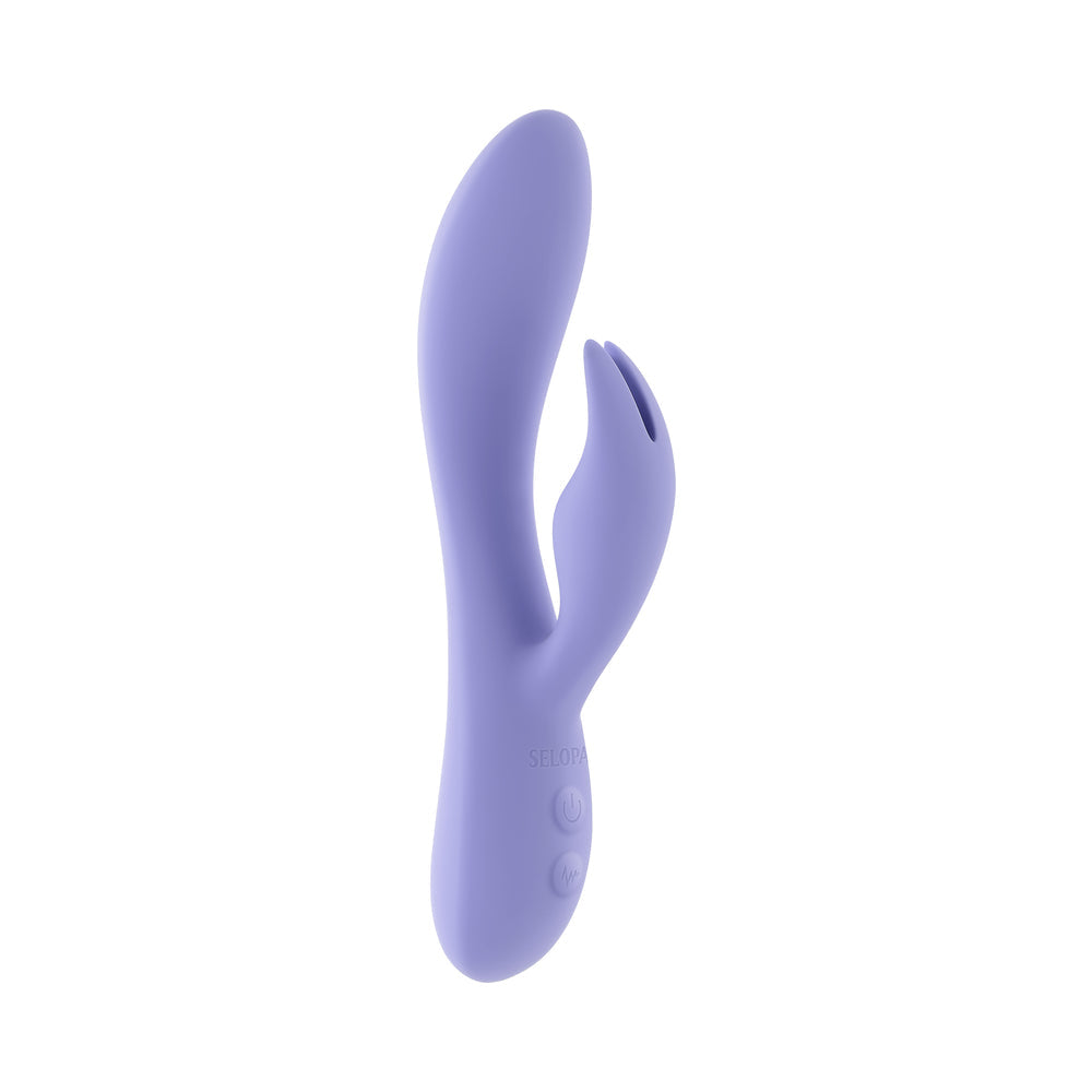 SELOPA - PURPLE CRAZE DUAL VIBE WITH EAR-SHAPED STIMULATOR PURPLE