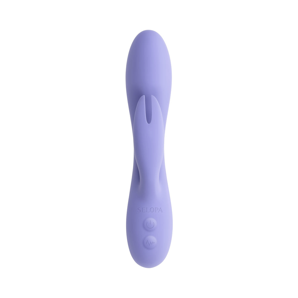 SELOPA - PURPLE CRAZE DUAL VIBE WITH EAR-SHAPED STIMULATOR PURPLE