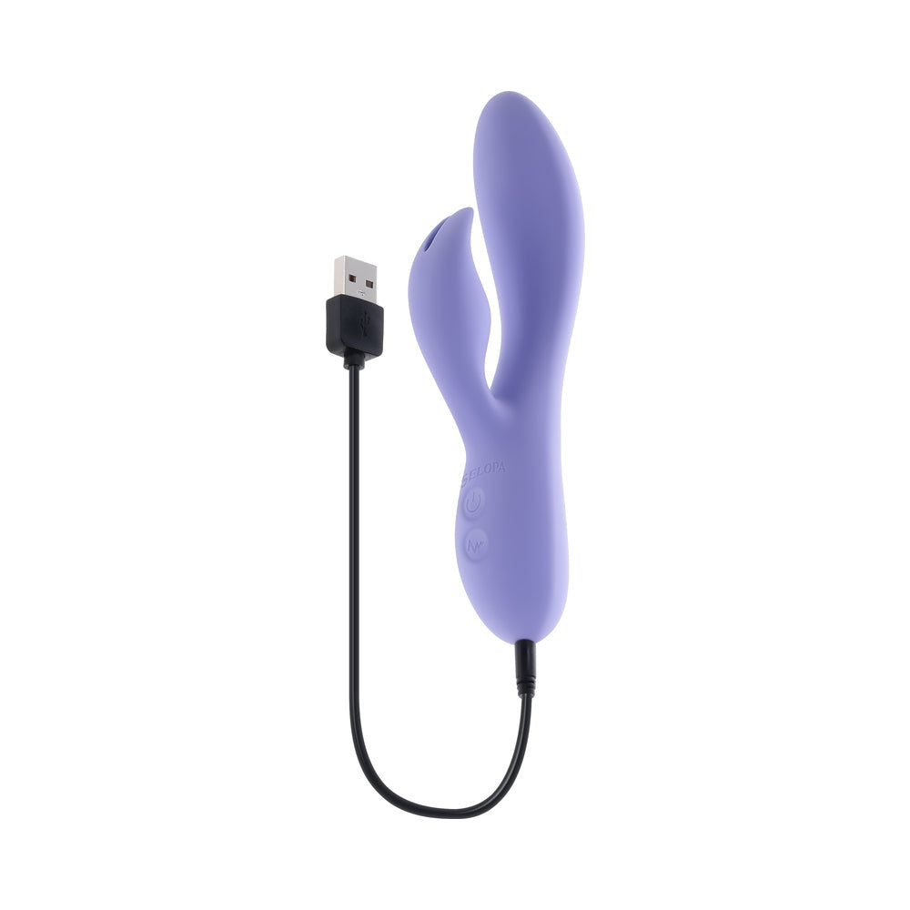 SELOPA - PURPLE CRAZE DUAL VIBE WITH EAR-SHAPED STIMULATOR PURPLE