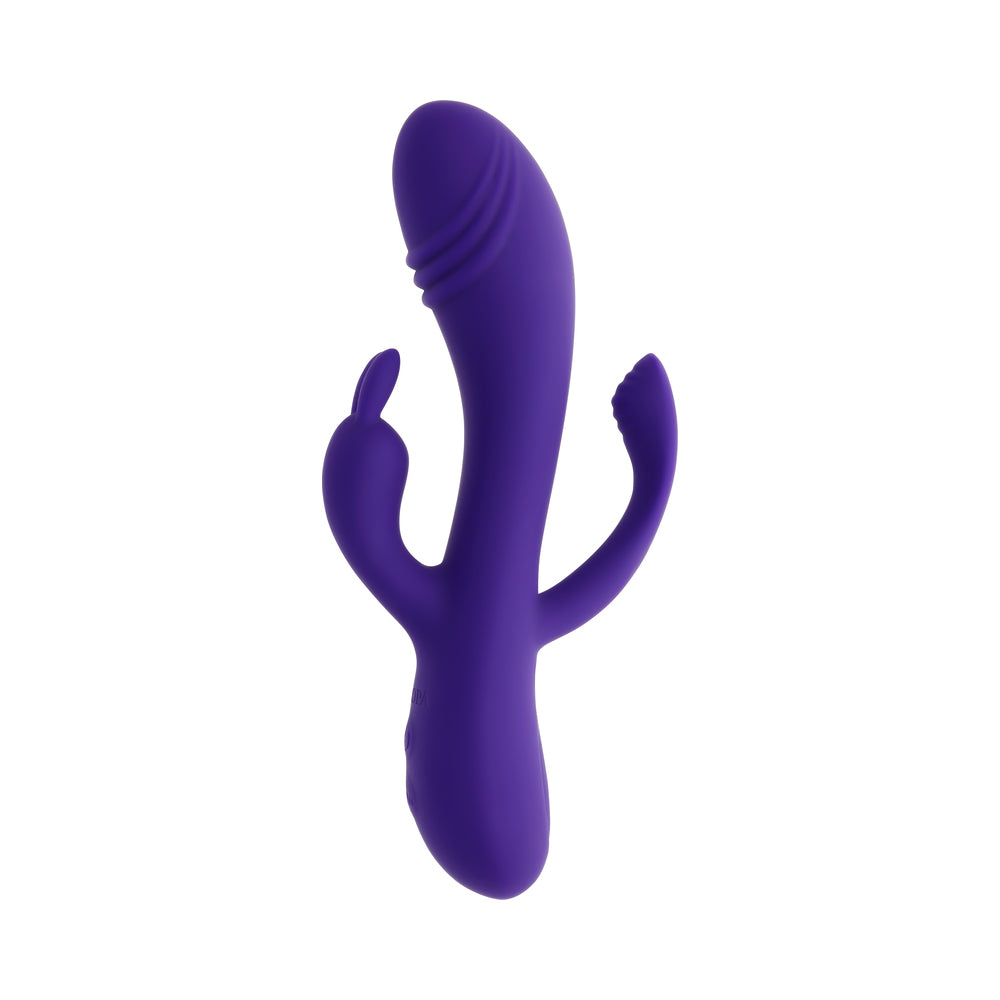 SELOPA - TRIPLE TICKLE 3-POINT STIMULATION VIBRATOR PURPLE