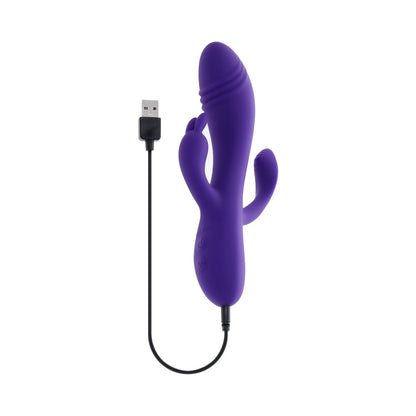 SELOPA - TRIPLE TICKLE 3-POINT STIMULATION VIBRATOR PURPLE