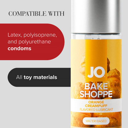 SYSTEM JO - JO BAKE SHOPPE ORANGE CREAMPUFF FLAVORED WATER-BASED LUBRICANT 2 OZ.