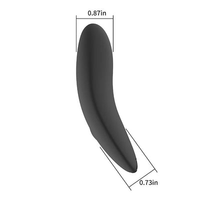SPECTRUM - ESSENTIALS RECHARGEABLE SILICONE COMPACT EXTERNAL VIBRATOR BLACK