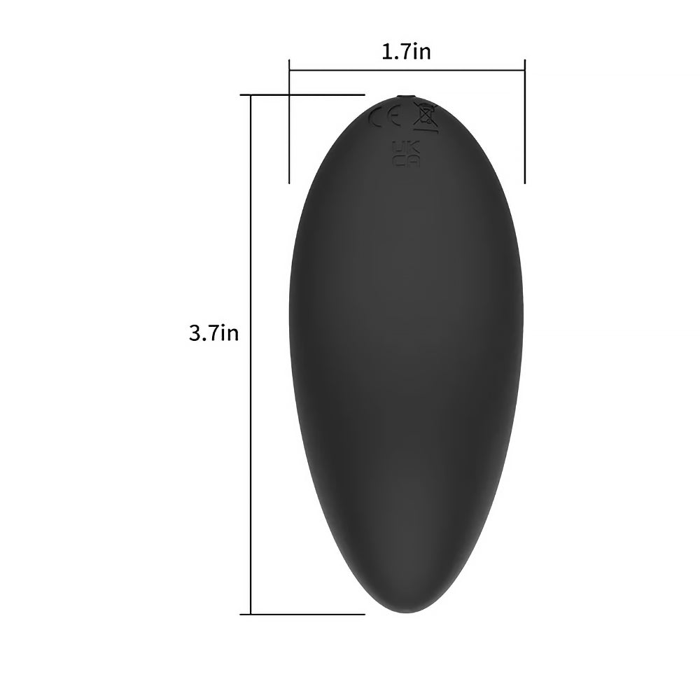 SPECTRUM - ESSENTIALS RECHARGEABLE SILICONE COMPACT EXTERNAL VIBRATOR BLACK