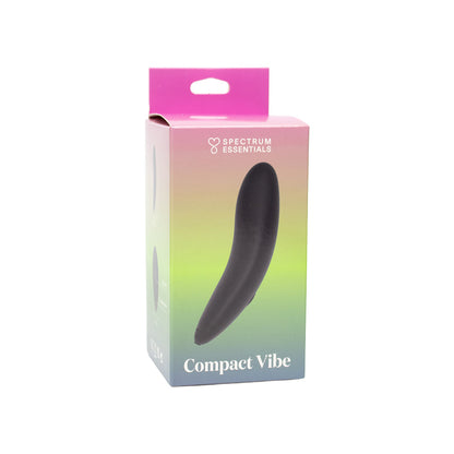 SPECTRUM - ESSENTIALS RECHARGEABLE SILICONE COMPACT EXTERNAL VIBRATOR BLACK
