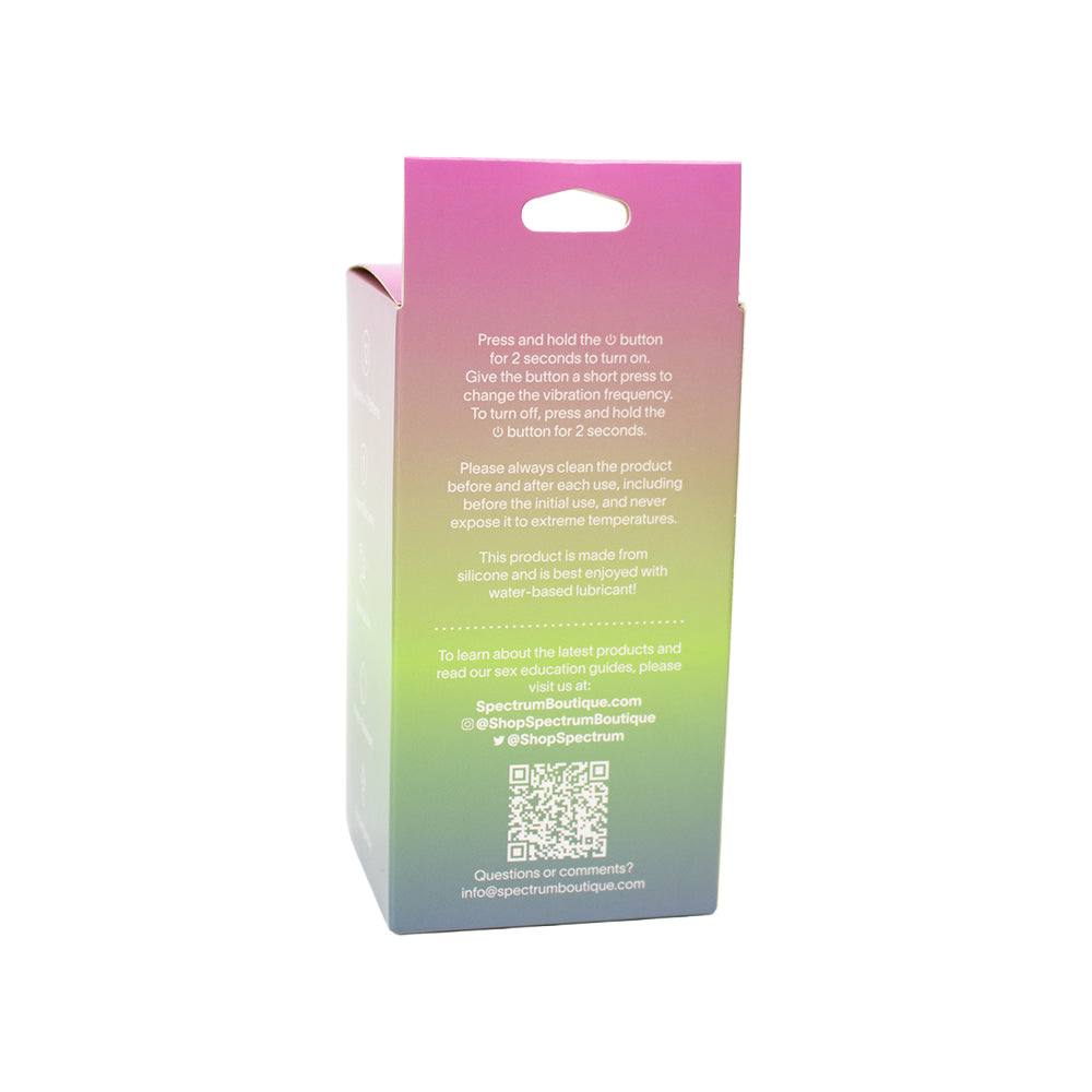 SPECTRUM - ESSENTIALS RECHARGEABLE SILICONE COMPACT EXTERNAL VIBRATOR BLACK