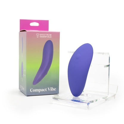SPECTRUM - ESSENTIALS RECHARGEABLE SILICONE COMPACT EXTERNAL VIBRATOR PURPLE