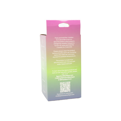 SPECTRUM - ESSENTIALS RECHARGEABLE SILICONE COMPACT EXTERNAL VIBRATOR PURPLE