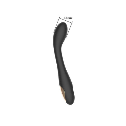 SPECTRUM - ESSENTIALS RECHARGEABLE SILICONE G-SPOT VIBRATOR BLACK