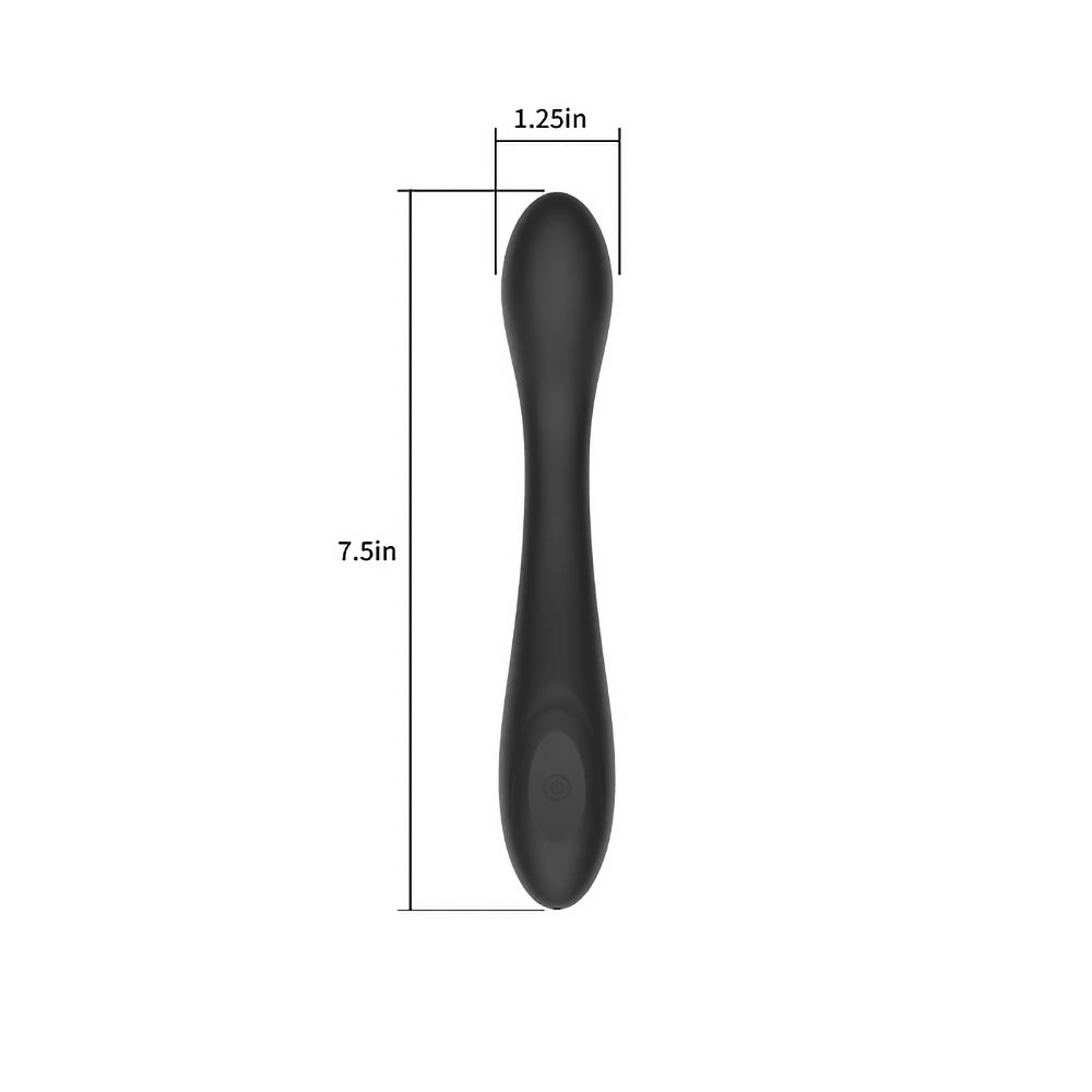 SPECTRUM - ESSENTIALS RECHARGEABLE SILICONE G-SPOT VIBRATOR BLACK