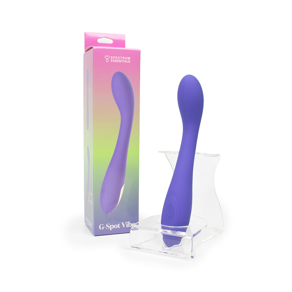 SPECTRUM - ESSENTIALS RECHARGEABLE SILICONE G-SPOT VIBRATOR PURPLE