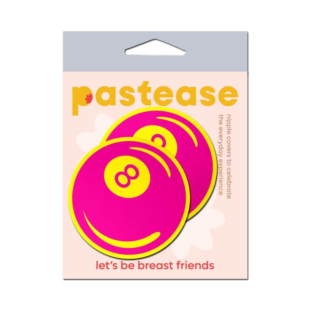 PASTEASE - NEON PINK & YELLOW 8-BALL BREAST PASTIES