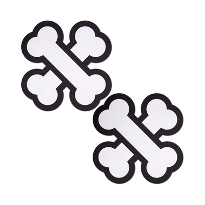 PASTEASE - WHITE CROSSBONE BREAST PASTIES