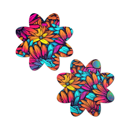 PASTEASE - NEON FLOWERS PETAL BREAST PASTIES