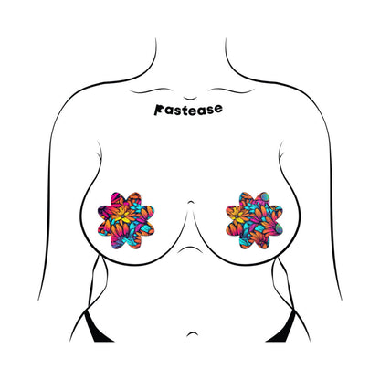 PASTEASE - NEON FLOWERS PETAL BREAST PASTIES