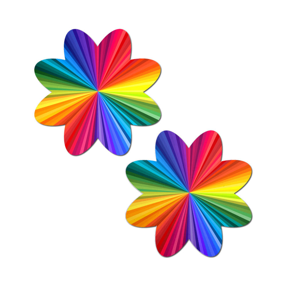 PASTEASE - RAINBOW KALEIDOSCOPE PETAL BREAST PASTIES