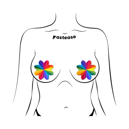 PASTEASE - RAINBOW KALEIDOSCOPE PETAL BREAST PASTIES