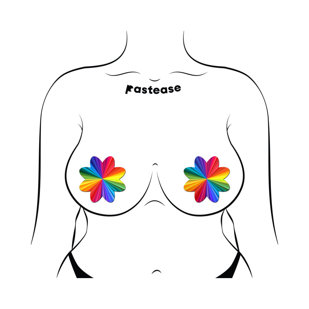 PASTEASE - RAINBOW KALEIDOSCOPE PETAL BREAST PASTIES