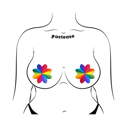 PASTEASE - RAINBOW KALEIDOSCOPE PETAL BREAST PASTIES