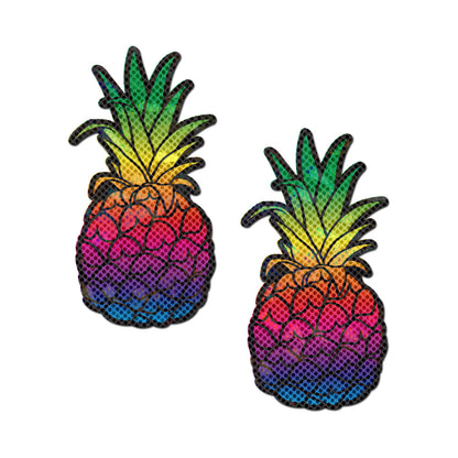 PASTEASE - RAINBOW PINEAPPLE SPARKLING BREAST PASTIES