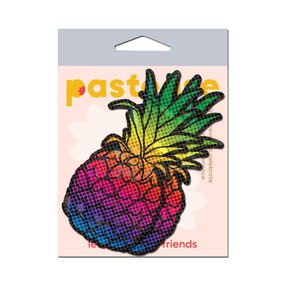 PASTEASE - RAINBOW PINEAPPLE SPARKLING BREAST PASTIES
