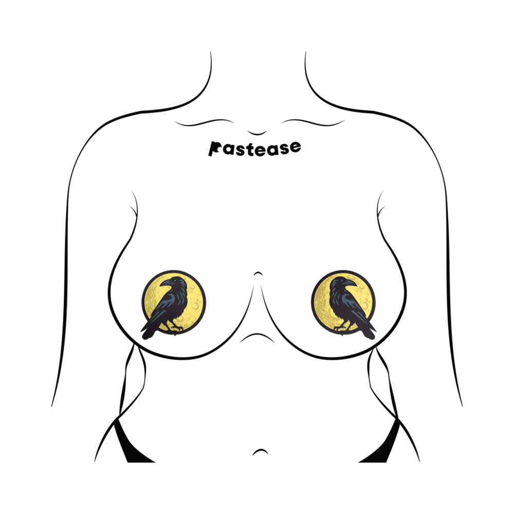 PASTEASE - BLACK RAVEN & FULL MOON BREAST PASTIES
