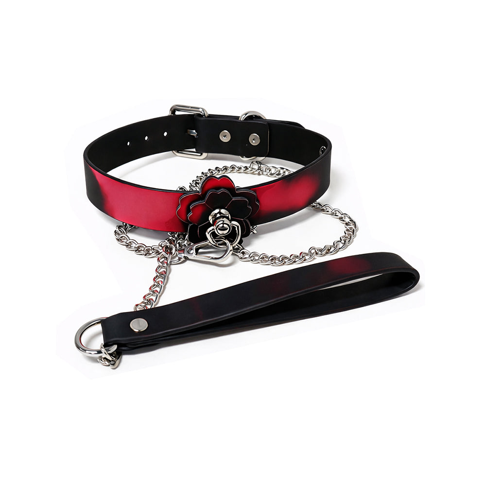 PINK ELEPHANT - HEAT TEASE FLOWER COLLAR BLACK/PINK