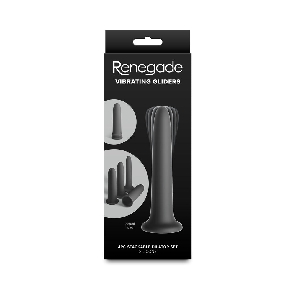NS NOVELTIES - RENEGADE VIBRATING GLIDERS DILATORS BLACK