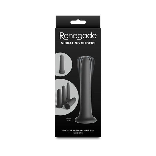 NS NOVELTIES - RENEGADE VIBRATING GLIDERS DILATORS BLACK
