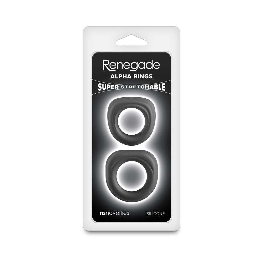 NS NOVELTIES - RENEGADE ALPHA RINGS BLACK