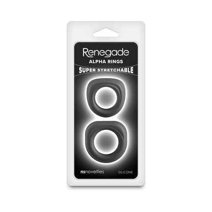 NS NOVELTIES - RENEGADE ALPHA RINGS BLACK