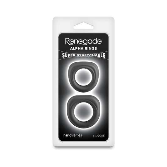 NS NOVELTIES - RENEGADE ALPHA RINGS BLACK