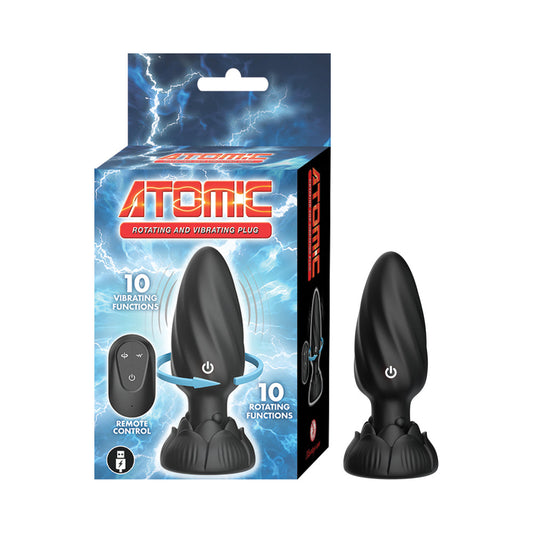 NASSTOYS - ATOMIC ROTATING & VIBRATING PLUG BLACK