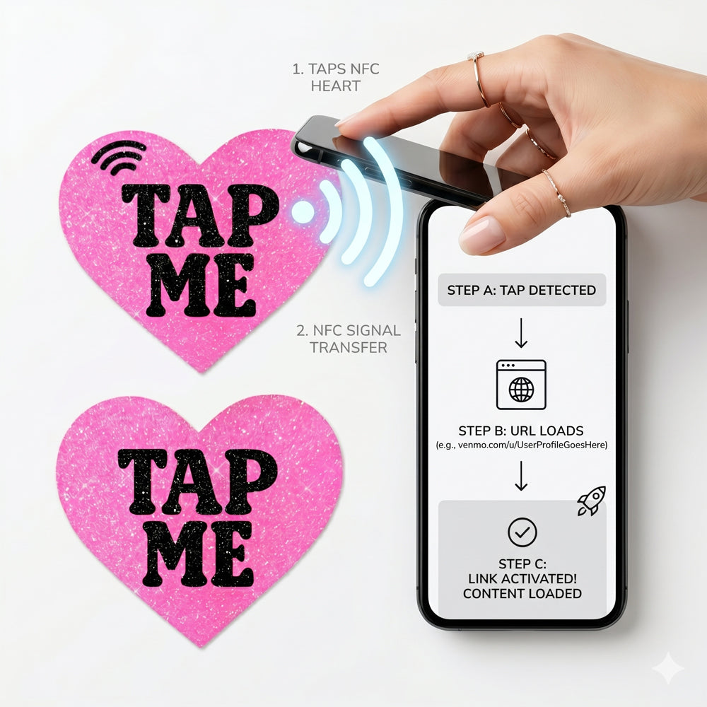 NEVA NUDE - PINK TIP ME BABY HEART SMART NFC PASTIES