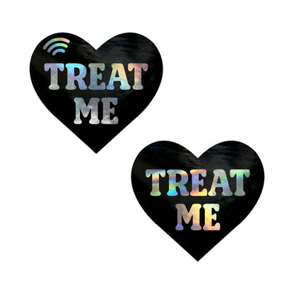 NEVA NUDE - TREAT ME HOLOGRAPHIC HEART SMART NFC PASTIES