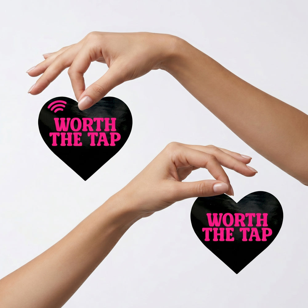 NEVA NUDE - WORTH THE TAP HOT PINK HEART SMART NFC PASTIES