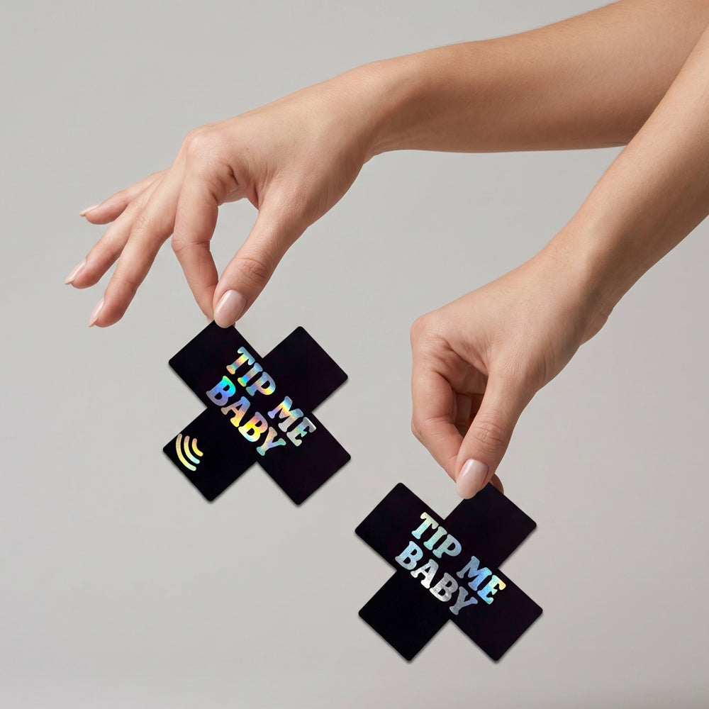 NEVA NUDE - TIP ME BABY HOLOGRAPHIC X SMART NFC PASTIES
