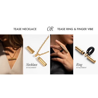 CRAVE - TEASE COLLECTION (NECKLACE + RING) SILVER
