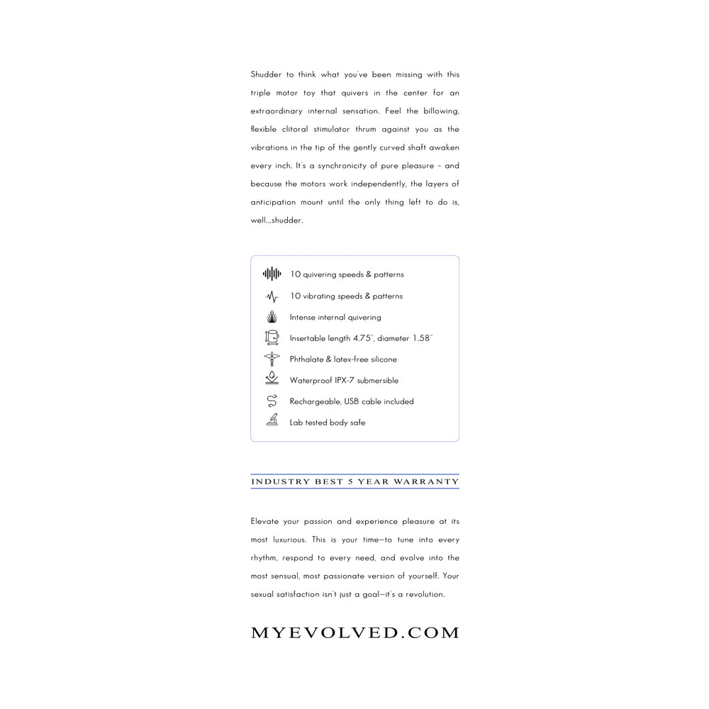 EVOLVED - SHUDDER QUIVERING NUB DUAL STIMULATOR