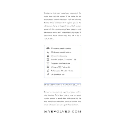 EVOLVED - SHUDDER QUIVERING NUB DUAL STIMULATOR