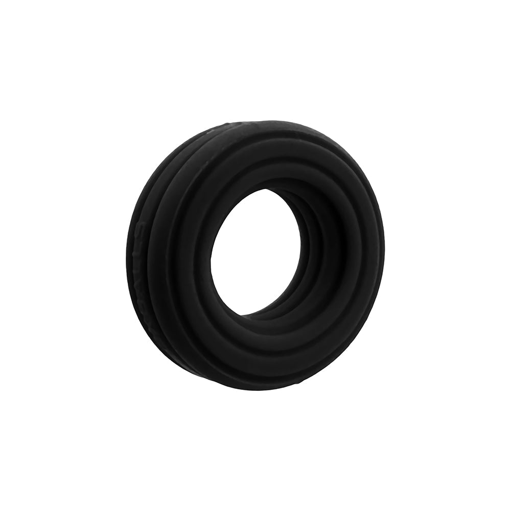 OXBALLS - HUNKYJUNK ROTO GROOVED GRIPPER-RIBBED COCKRING BLACK FOG