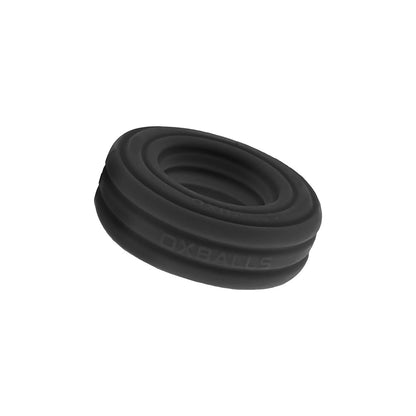 OXBALLS - HUNKYJUNK ROTO GROOVED GRIPPER-RIBBED COCKRING BLACK FOG